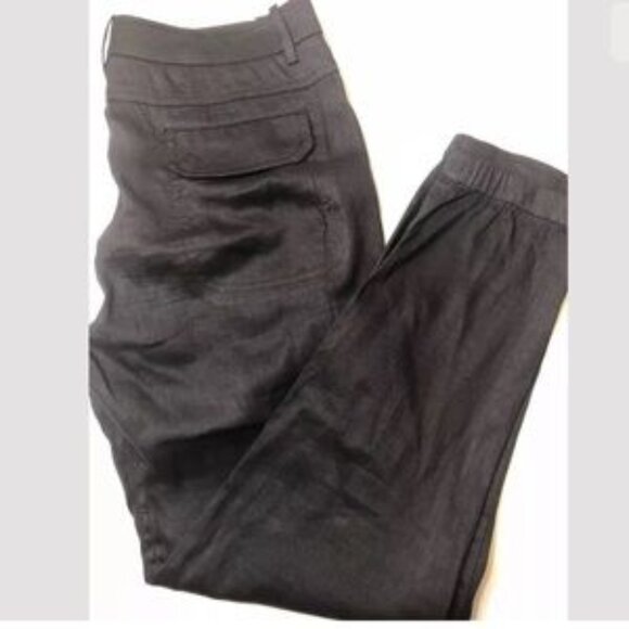 Vince Black Linen Blend Casual Cargo Pants Size XS - Picture 7 of 8